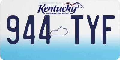 KY license plate 944TYF