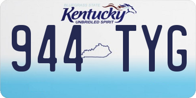 KY license plate 944TYG