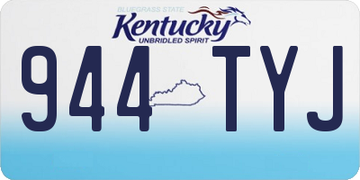 KY license plate 944TYJ