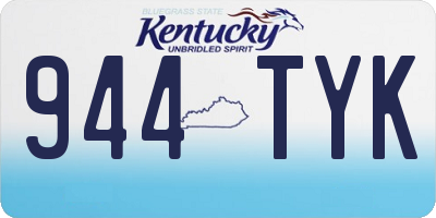 KY license plate 944TYK