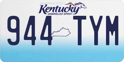 KY license plate 944TYM