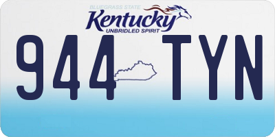 KY license plate 944TYN