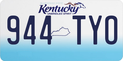 KY license plate 944TYO