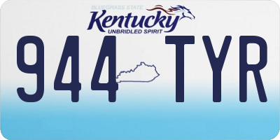 KY license plate 944TYR
