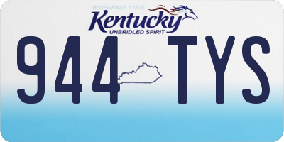 KY license plate 944TYS