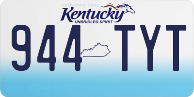 KY license plate 944TYT