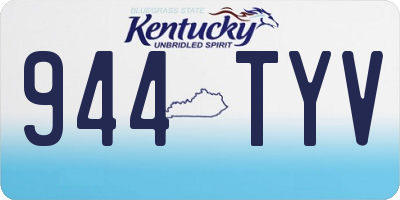 KY license plate 944TYV