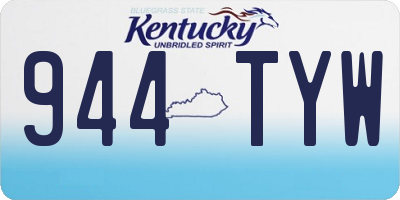 KY license plate 944TYW