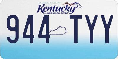 KY license plate 944TYY