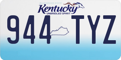 KY license plate 944TYZ