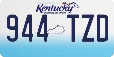 KY license plate 944TZD