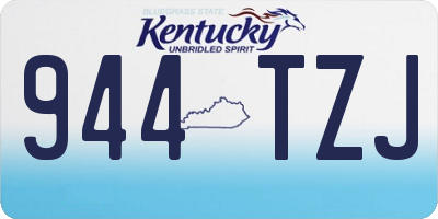 KY license plate 944TZJ