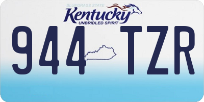 KY license plate 944TZR