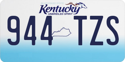 KY license plate 944TZS