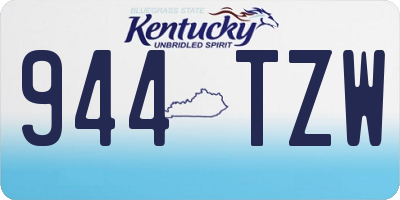 KY license plate 944TZW