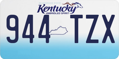 KY license plate 944TZX