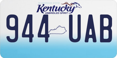 KY license plate 944UAB