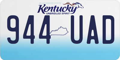 KY license plate 944UAD
