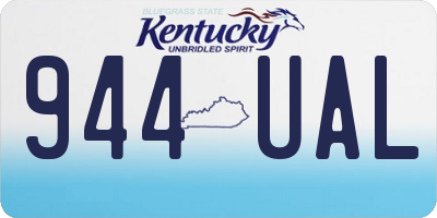 KY license plate 944UAL