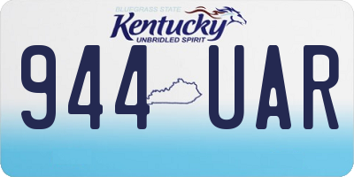 KY license plate 944UAR