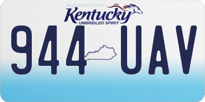 KY license plate 944UAV