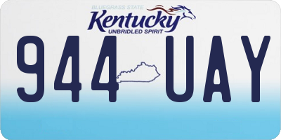 KY license plate 944UAY