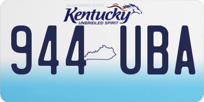 KY license plate 944UBA