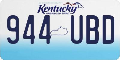 KY license plate 944UBD