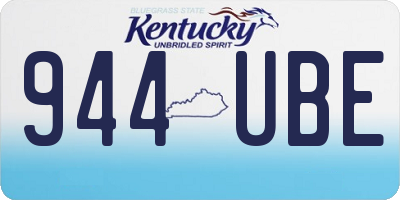KY license plate 944UBE