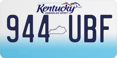 KY license plate 944UBF