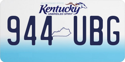 KY license plate 944UBG