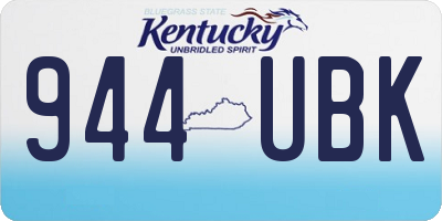 KY license plate 944UBK