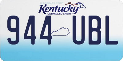 KY license plate 944UBL