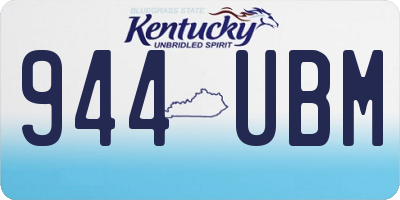 KY license plate 944UBM