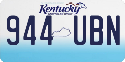 KY license plate 944UBN