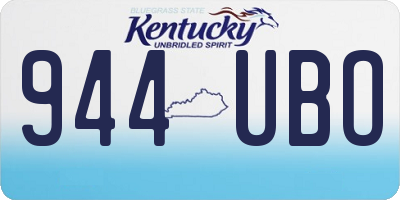 KY license plate 944UBO