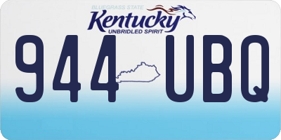 KY license plate 944UBQ