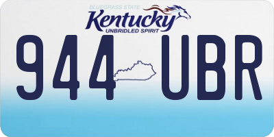 KY license plate 944UBR