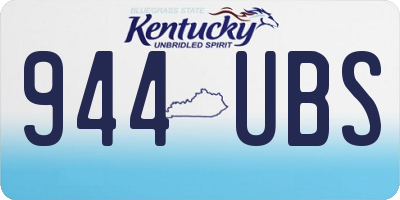 KY license plate 944UBS