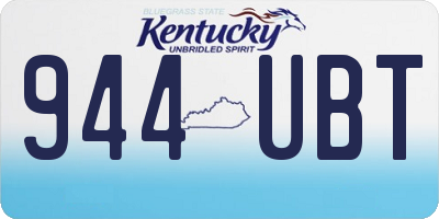KY license plate 944UBT