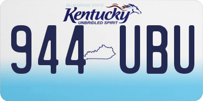 KY license plate 944UBU