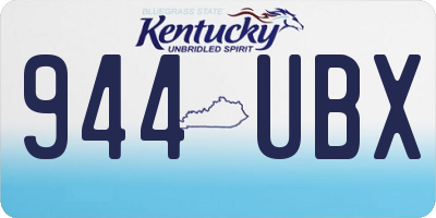 KY license plate 944UBX