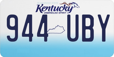 KY license plate 944UBY