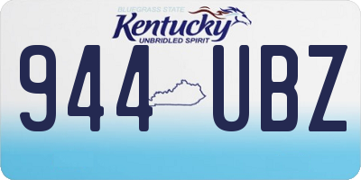 KY license plate 944UBZ