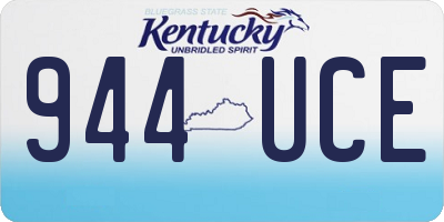 KY license plate 944UCE