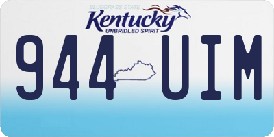 KY license plate 944UIM
