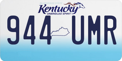 KY license plate 944UMR