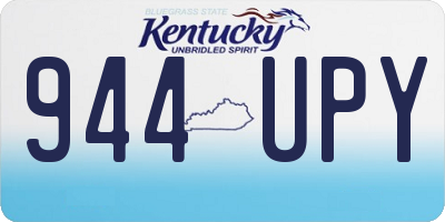 KY license plate 944UPY