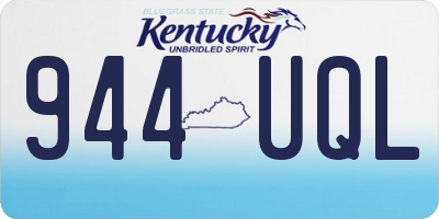 KY license plate 944UQL