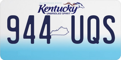 KY license plate 944UQS